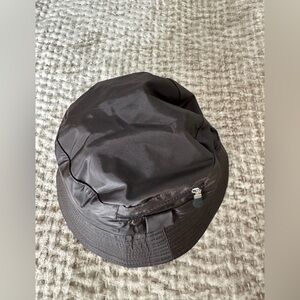BM Dark Brown Bucket Sun Hat Zippered Pouch Inside
